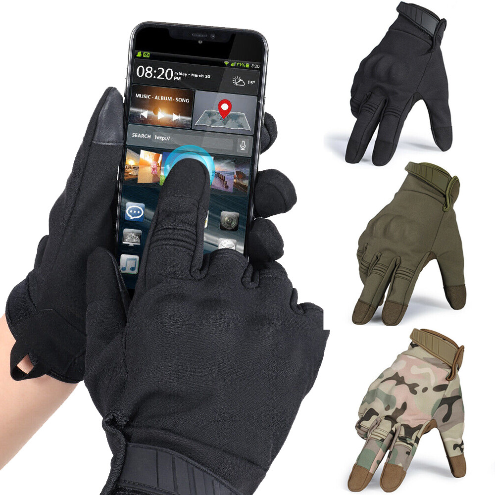 Touchscreen Tactical Full Finger Gloves Army Military Hunting