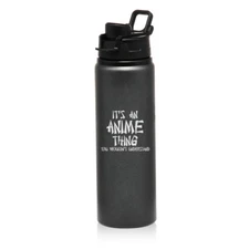 25oz Aluminum Sports Water Bottle Travel It's An Anime Thing