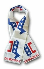 Democrat Democratic Lightweight Flag Printed Knitted Style Scarf 8"x60"