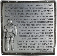 Roman Giftware Inc., Inspirational Armour of God Collection, 4.7" H Silver 
