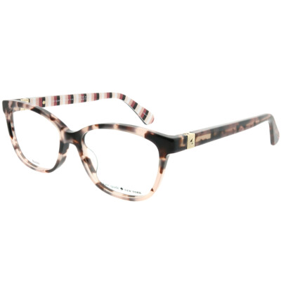 Kate Spade Emilyn HT8 Pink Havana Plastic Square Eyeglasses 52mm