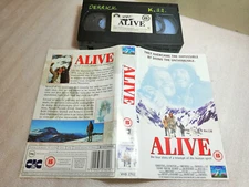 ALIVE (1993 UK Issue) - Rare 1972 True Plane Crash Story VHS - Action Adventure!