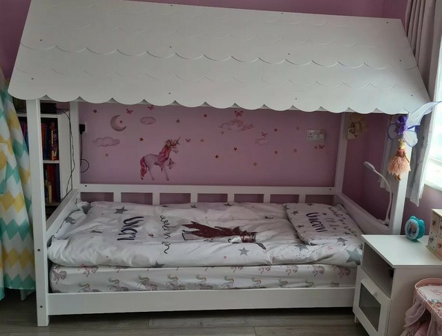 kids single house bed