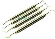 Dental Composite Filling Hollow Handle Titanium Coated Restorative Set of 4