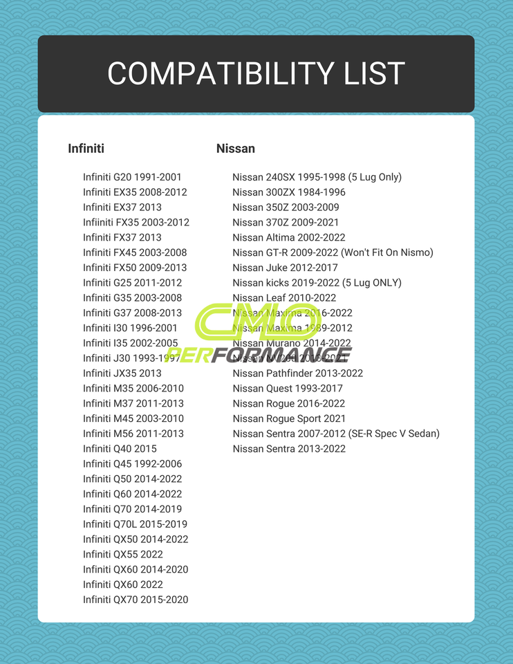 2) 25mm (1") Hub Centric Wheel Spacers 5x114.3 For 240SX 350Z 370Z G35