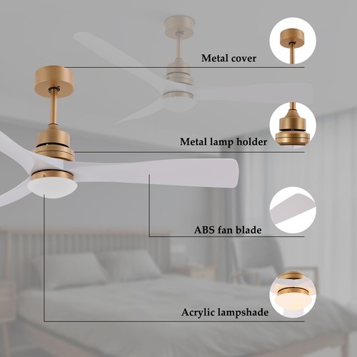 48 Inch Ceiling Fan Light Modern Chandelier Pendant Fan Lamp & Remote Control - Picture 15 of 18
