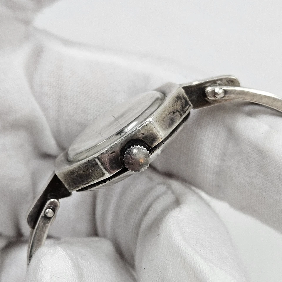 Винтажные редкие винтажные женские наручные часы Ulysse Nardin 800 серебряный браслет - Изображение 3 из 4