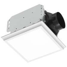 Homewerks 50 CFM 0.7 Sones Bathroom Exhaust Fan with LED, ENERGY STAR
