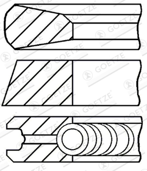 Kolbenringsatz Goetze Engine 08-785200-00 FüR Escort GBP Ford Mondeo BNP Fiesta-image