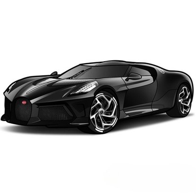 1:32 Diecast Bugatti LVN Metal Car Model Toy Door Open Sound Light Gift for Kids