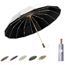 Compact Umbrellas For Rain and Sun UPF 50 UV Protection Travel Size Windproo...