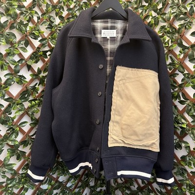 Maison Margiela Kaban Panelled Wool-Blend Felt Bomber Jacket Size