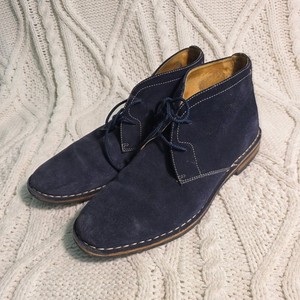 H. S. Trask Brady Chukka Boots Navy Blue Water Resistant Suede Vibram Mens 10M HS TRASK Brady Men main image 4