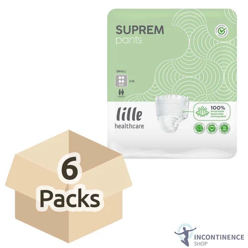 6x Pantalon d'incontinence Lille Suprem Maxi Petit Paquet de 14 1900ml