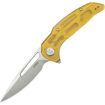Kubey Nautilus Folding Knife Sandvik 14C28N Steel Blade Ultem Handle - KU372C