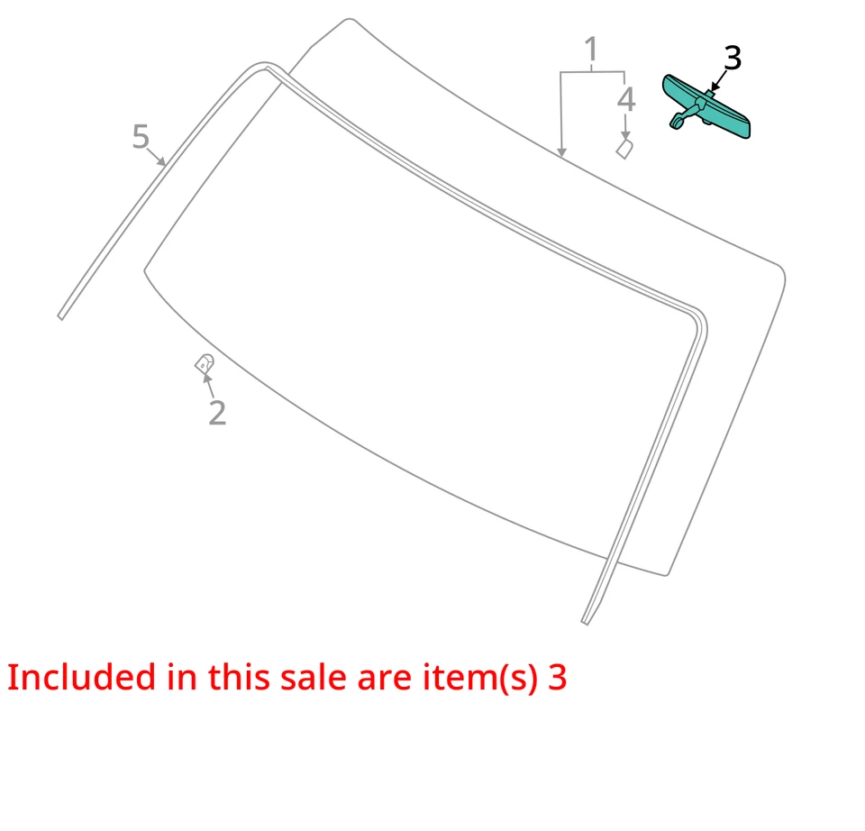 Rear View Mirror Automatic Dimming Fits 10-19 21-22 FORD E350 VAN 1967207 - Image 3 of 4