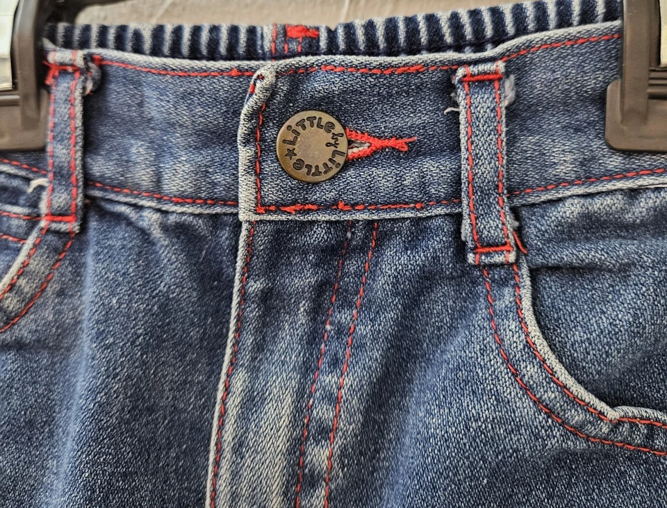Jeans vaqueros vintage para niños Little By Little bordados talla 18 meses Foto 3 de 4