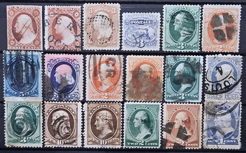 US Stamp Collection 1851-1887 Lot of 18 Scott # 11A/212 Used
