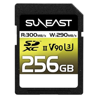 SUNEAST SDXC Card 256GB Max 300MB/s UHS-II U3   V90 pSLC 4K 8K ULTIMATE PRO Prof