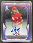 2023 Bowman Draft Rhett Lowder Chrome Auto Purple Refractor 1st #/250 Reds