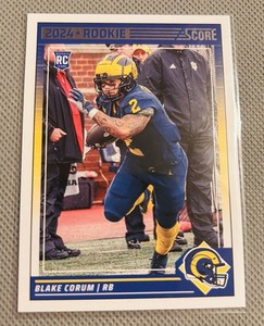 Blake Corum 2024 Scorecard Score #389 LA Los Angeles Rams Rookie RC Card