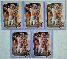 Lot of 5x raw cards Harrison Bailey 2021-22 Bowman University #7 1st Bowman - QB