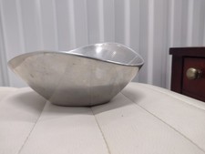 Nambe 1967 Classic Butterfly 567 Tri-Corner 7" MCM Metal Alloy Silver Bowl VTG