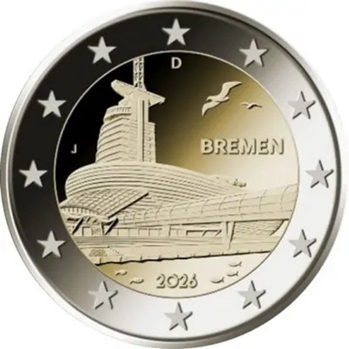 PREVENTE 2 euros allemagne  2026  Brême maison du climat LIVRAISON 2026