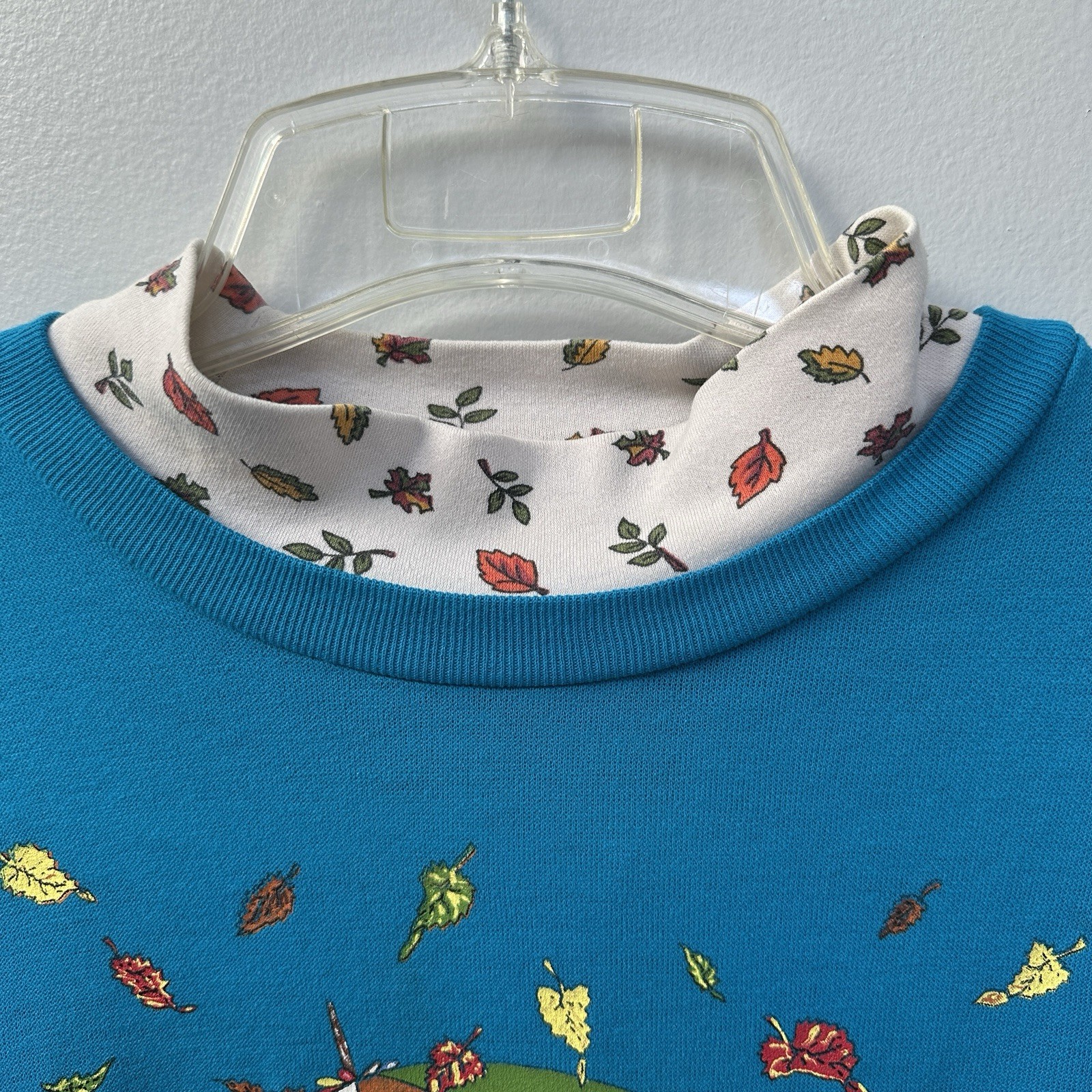 Vtg Basic Editions Fall Bear Sweatshirt 3X Made i… - image 4