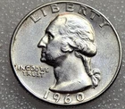 1960 D Washington Quarter AU 90% Silver #132A