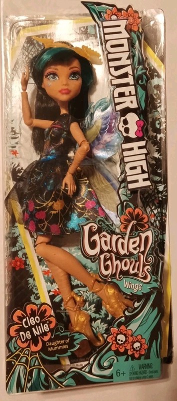 Monster High Garden Ghouls Cleo de Nile 11in Doll w/ Wings Boxed MPN FCV12