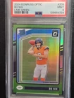 2024 Donruss Optic Bo Nix Lime Green Rated Rookie RC /50 Denver Broncos PSA 9