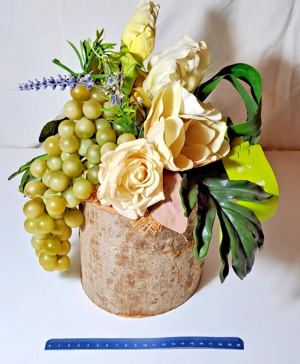 NAWEIDA Fiori artificiali con vaso, ortensie finte, composizioni floreali, per casa, giardino, feste, matrimoni