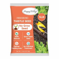 Happy Wings Nyjer/Thistle Seeds Wild Bird Food - 5 Pounds I 5 lb Thistle Seed