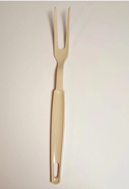 Vintage EKCO Beige Nylon 11” Meat Serving Carving Fork Made in USA Kitchen Tool - Image 2 of 4