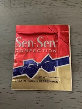 Sen Sen Confection Breath Taking Refreshment Licorice Mints One Packet VTG