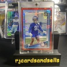 2025 Panini Donruss - Rated Rookie JT Tuimoloau #398 Optic Preview Red...