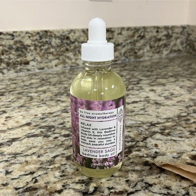 #ad #ad be free aromatherapy All Night Hydration Lavender Sage Massage Oil 4 fl oz $17.99