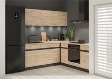 Corner Kitchen Cabinet Set 8 Units DIY Fitted Left Oak Wenge L Shaped Junona