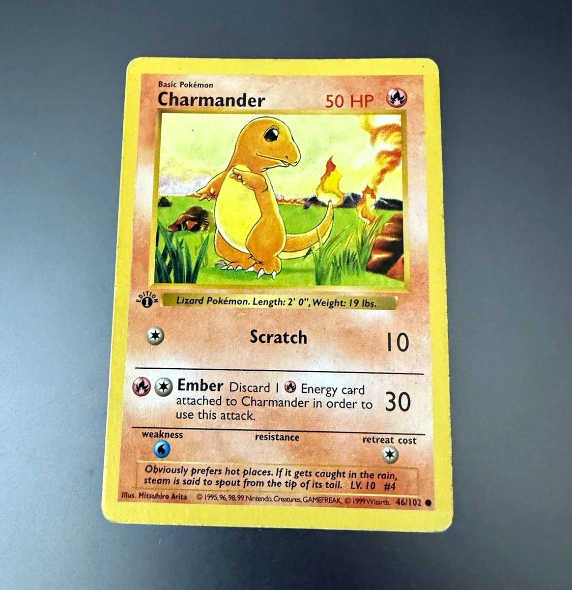 Charmander Pokémon TCG Shadowless Individual Collectible Card Game