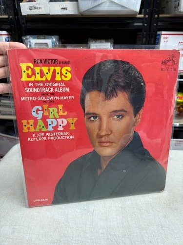 Elvis Presley Girl Happy LP Vinyl Record RCA LPM-3338 First Pressing MONO