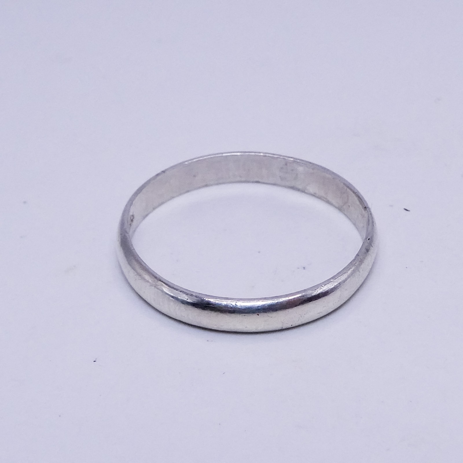 Sterling Silver 925 Solid Sleek Wedding Band Mens… - image 4