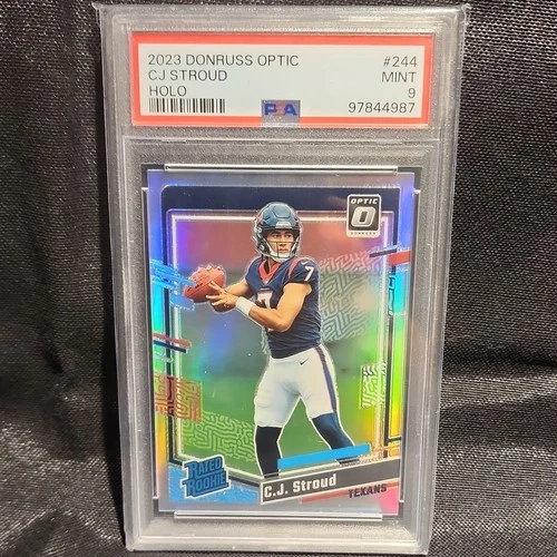 2023 Panini Donruss Optic Rated Rookie C.J. Stroud #244 Holo Prizm PSA 9 Texans