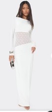White Lace Detail Maxi Dress