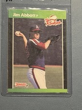 1989 Donruss The Rookies - Jim Abbott #16 (RC) Rookie Card California Angels. rookie card picture