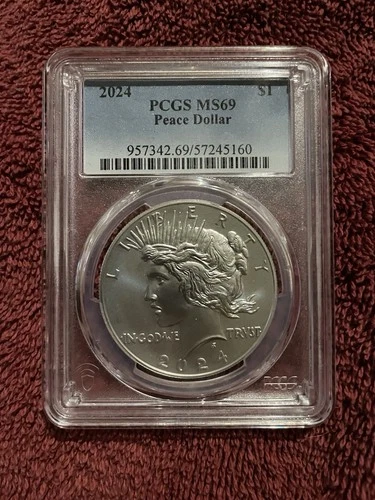 2024 $1 PCGS Peace Dollar MS69