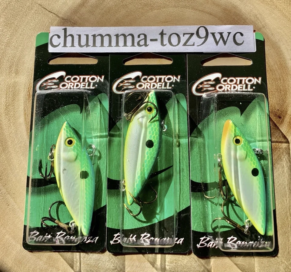 Bait Bonanza (Lot Of 3) Lipless Crankbait, Cotton Cordell, Bass, NWT! - Image 4 of 4