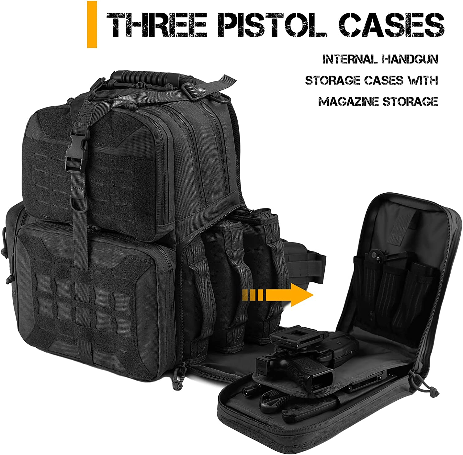 Courts Range Backpack Ultimate Tactical Backpack – Securely Carry 3 Handguns, Ammo & Gear | eBay