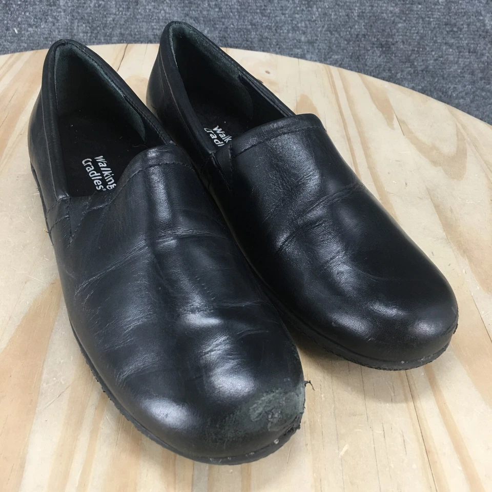 Walking Cradles Shoes Womens 9 M Loafers Black Slip On Round Toe Casual Comfort - Image 3 of 4