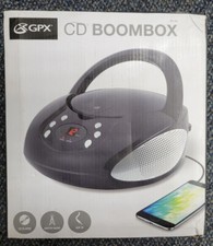 GPX Portable Top Loading CD Boombox w/ AM FM Radio  3.5mm Line In New Open Box
